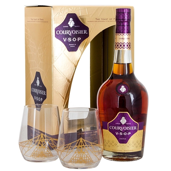 Cognac Courvoisier Vsop*2 Pahare 70cl 0