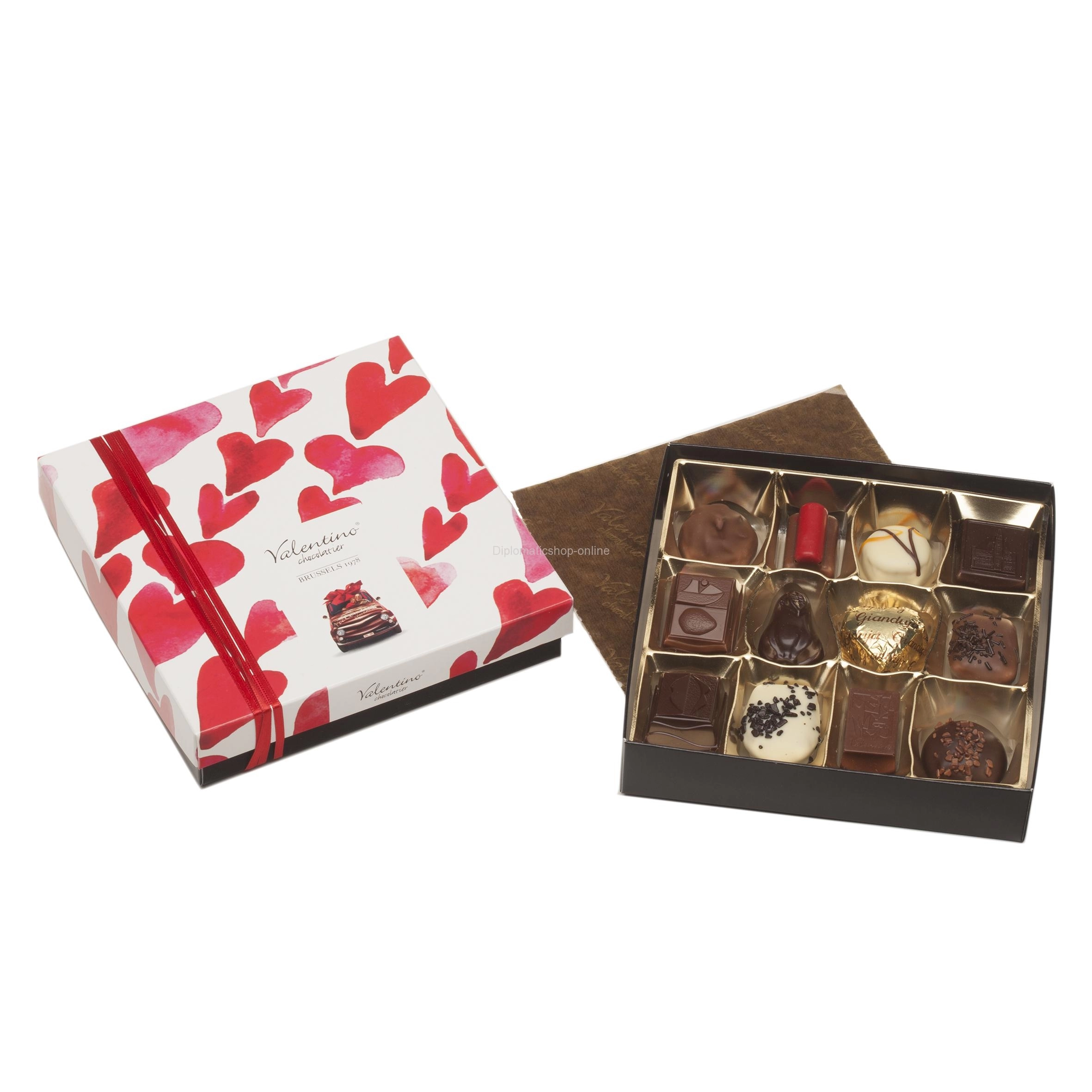 Valentino Praline Belgiene Asortate Heart Box175g 0