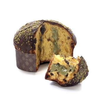 Panettone Cu Cremă de Fistic Bronte și Chipsuri de Ciocolată Brontedolci 1kg 0