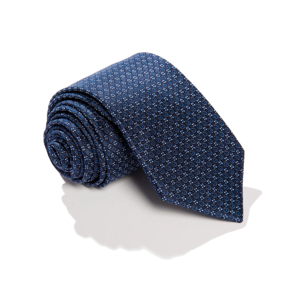 Cravata Sarto Pattern Albastru Din Matase Naturala 0