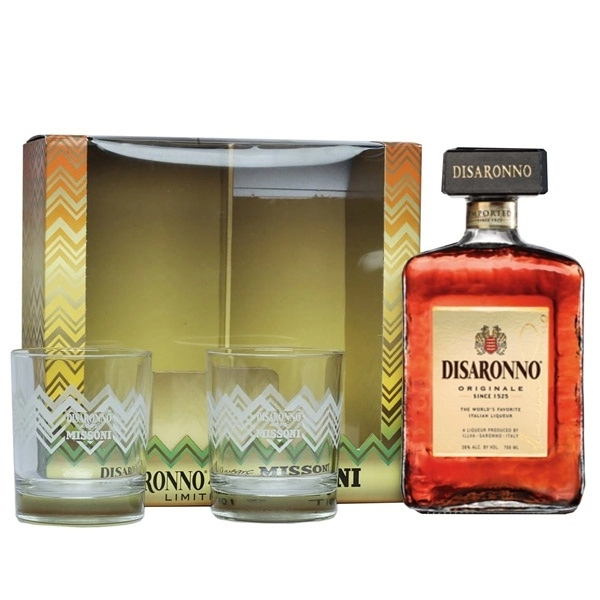 Disaronno Amareto Cu 2 Pahare 0.7l 0