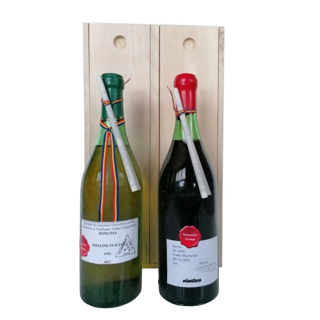 Caseta Vinoteca Vin 1991 Riesling si Merlot  Murfatlar 0.7L 0