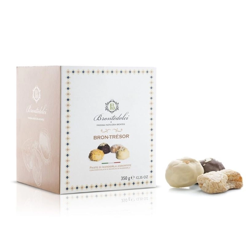 Fursecuri Siciliene Asortate cu Migdale si Ciocolata  Brontedolci 350g